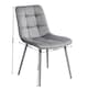 image 4 of Dining Table With 4 Chairs Modern Grey Dining Table Set With 4 Grey Velvet Chairs Dining Room Furniture
