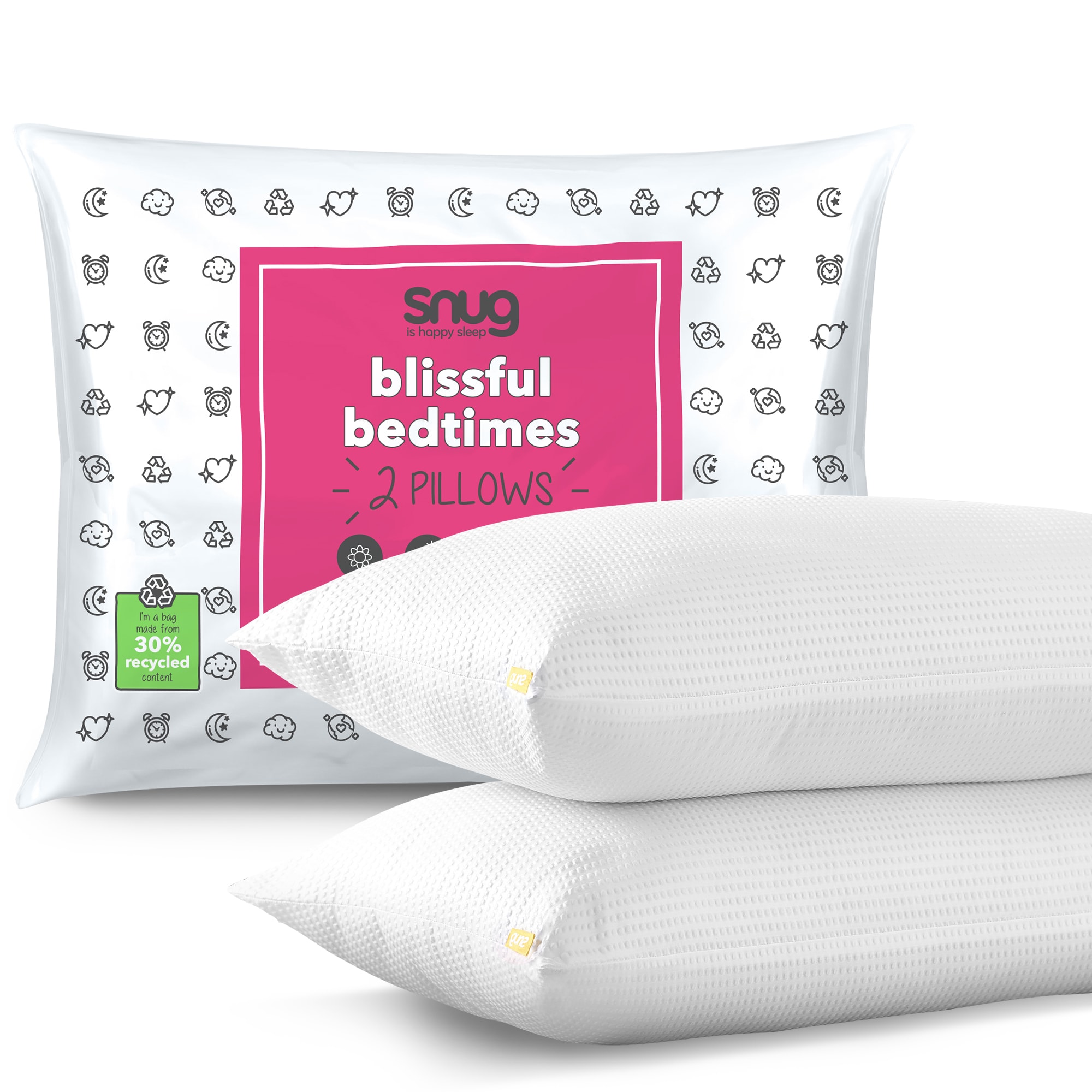Snug Blissful Bedtime Pillow Pair