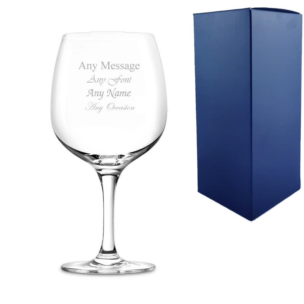 Uniqueful Personalised 26oz Connoisseur Gin Glass Birthday Friend in Clear
