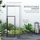 image 3 of Outsunny 100-150cm Retractable Metal Firewood Log Holder Rack with Hooks