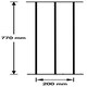 image 1 of Garda Decking Fence Panels (Pack of 2) - Solid Steel - FIts Gap of 280 mm x 770 mm High - Electro Galvanised/Black Powder Coated Black