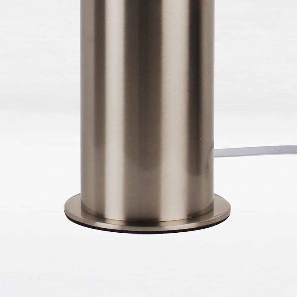 image 1 of Set of 2 Satin Nickel Tubular Floor Uplights | Silver | White | Medium | 2