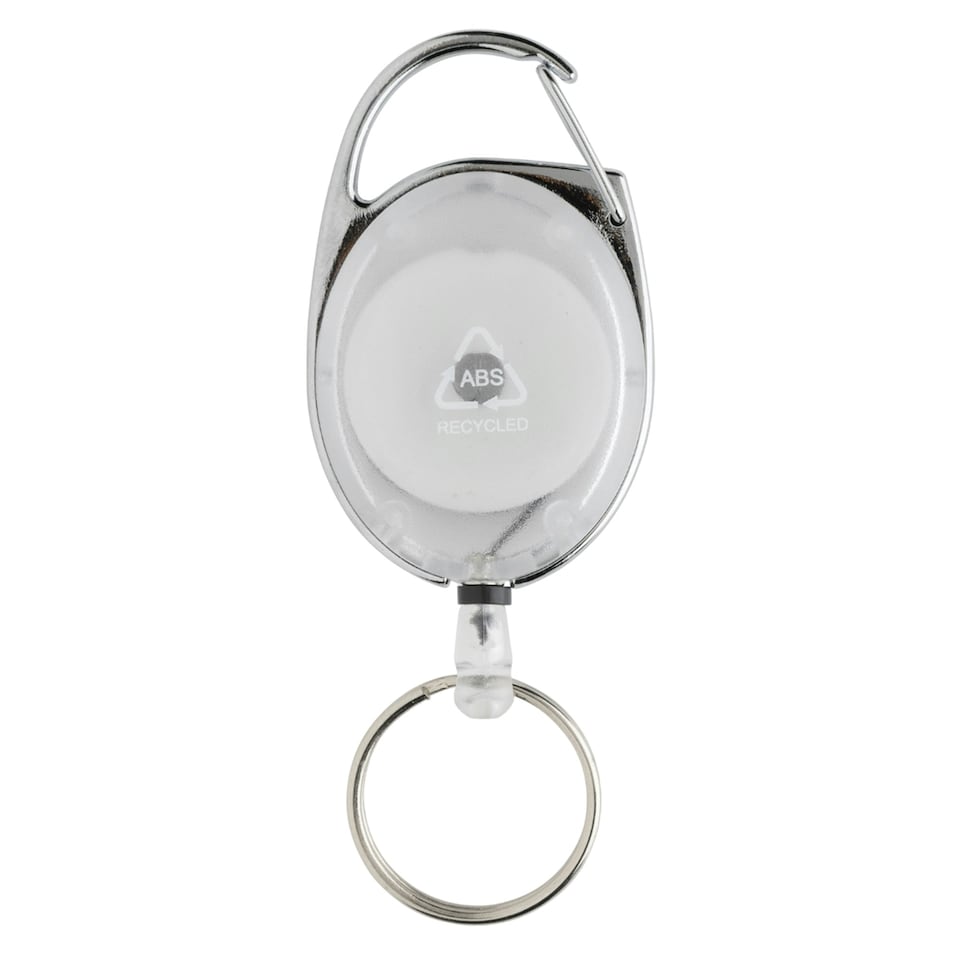image 1 of XD Collection Recycled ABS Plastic Keyring - White - One Size