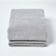 image 1 of Homescapes Light Grey Velvet Quilted Throw - 125 x 150 cm | Grey
