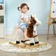 image 2 of HOMCOM Rocking Horse with Music, Sound, Ride On Horse with Saddle for 3-6 Years