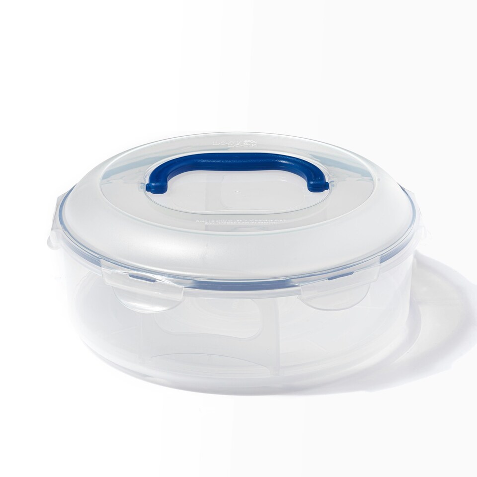 image 1 of LocknLock Classic Cake Carrier with Tray & Carry Handle Round Container - 5.5 L