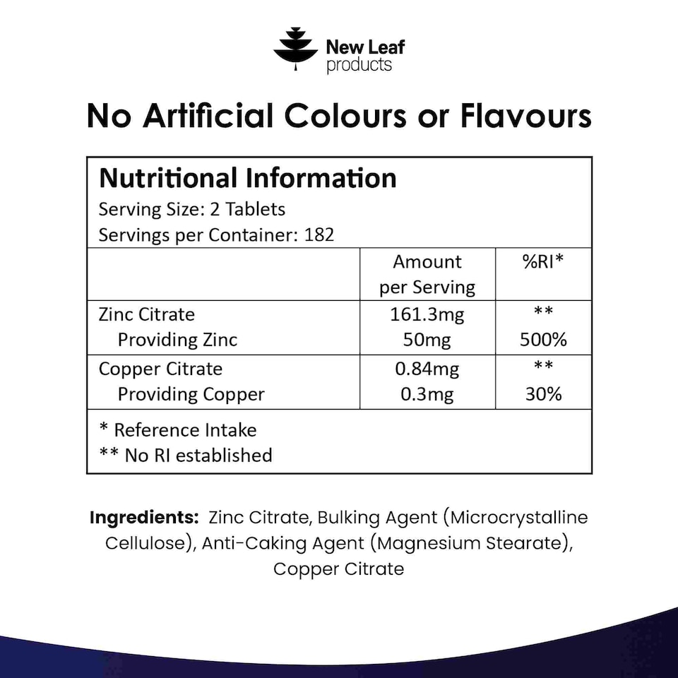 image 1 of Zinc Tablets 50mg 365 Vegan Zinc Supplements High Strength