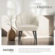 image 5 of Accent Chair Hellen - velvet cover, padded, extra-wide shell-shaped backrest - per piece Cream | Cream/Black