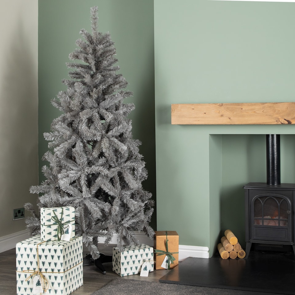 image 1 of 6ft (180cm) Colorado Grey Spruce Christmas Tree with Wrapped Branches & 483 Tips