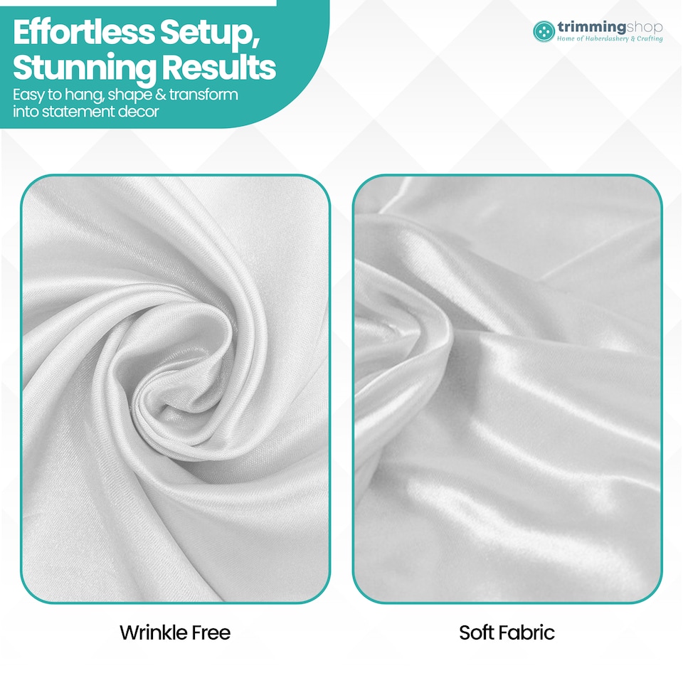 image 1 of 10m Ice Silk Fabric, Satin Material Silk Overlay, Backdrop Fabric