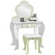 image 9 of ZONEKIZ Kids Vanity Table Set, Beauty Flower Design, for Ages 3-6 Years - White | White | 1 table, 1 stool