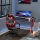 image 2 of Vinsetto Gaming Chair Ergonomic Reclining Manual Footrest Wheels Stylish Red