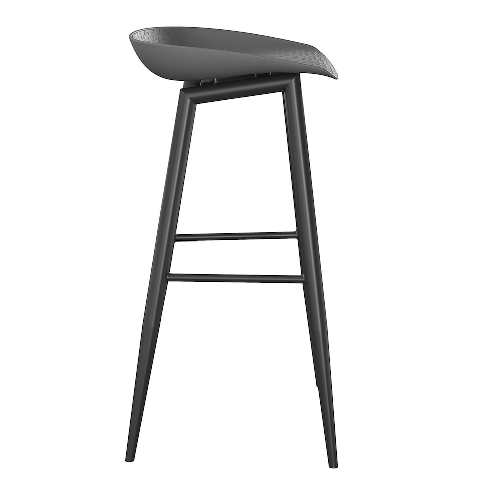image 1 of Riley Barstool in Charcoal, 2 pieces Grey | Charcoal