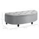 image 7 of HOMCOM Semi-Circle Storage Ottoman Bench Tufted Upholstered Accent Footrest