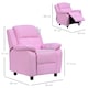 image 7 of HOMOM Kids Recliner Armchair PU Leather Game Chair Children Sofa Seat Pink 
