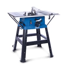 Scheppach HS254 Table Saw, 2200W, 254mm Blade, 85mm Cutting Height, 45 Degree Tilt, Large Table & Base