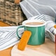 image 4 of Argon Tableware Coloured Enamel Mugs - 375ml - Green - Pack of 6 Green
