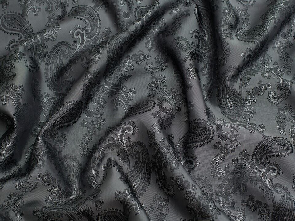 Minerva Core Range Silver Woven Jacquard Lining Fabric for Dressmaking, 142.5cm / 56" Wide - per metre