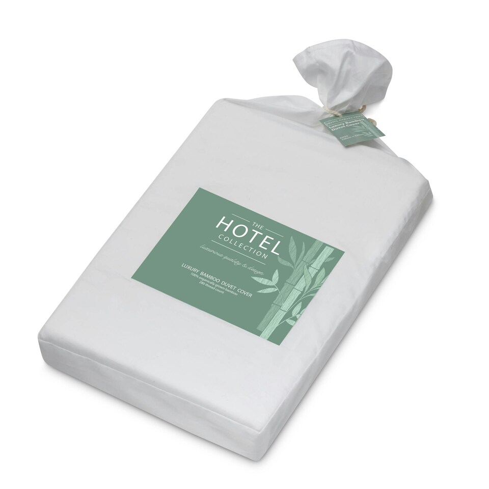image 1 of BHS Hotel Collection Bamboo King Duvet Cover, White White | White