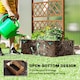 image 6 of Outsunny Wooden Trellis Planter, Raised Garden Bed for Climbing Plants, Natural