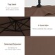 image 4 of Outsunny 3 m Cantilever Parasol with Cross Base, Crank Handle, 6 Ribs, Brown