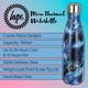 image 6 of Thermal Water Bottle Multi Moon Print | Blue Stainless Steel Leak Proof Bottle | Blue | Blue | One Size | 1