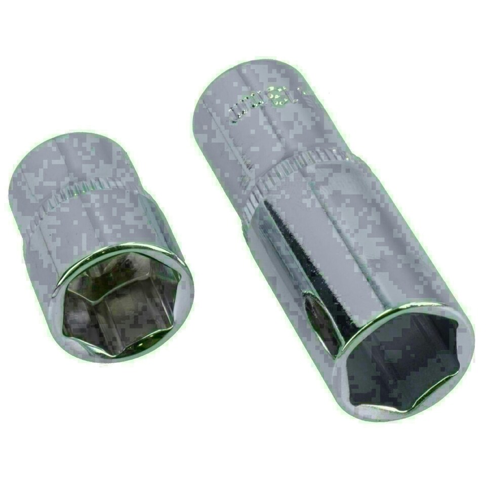 image 1 of 1/4" Drive 23pc Metric Socket Set Shallow Deep Sockets Ratchet Extensions UJ