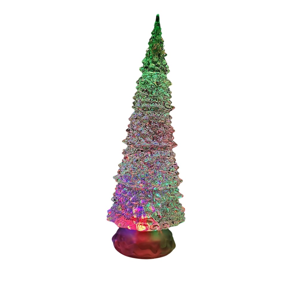 image 1 of 30cm Dual Power Water Spinner Christmas Tree with Timer & Colour Changing LED's