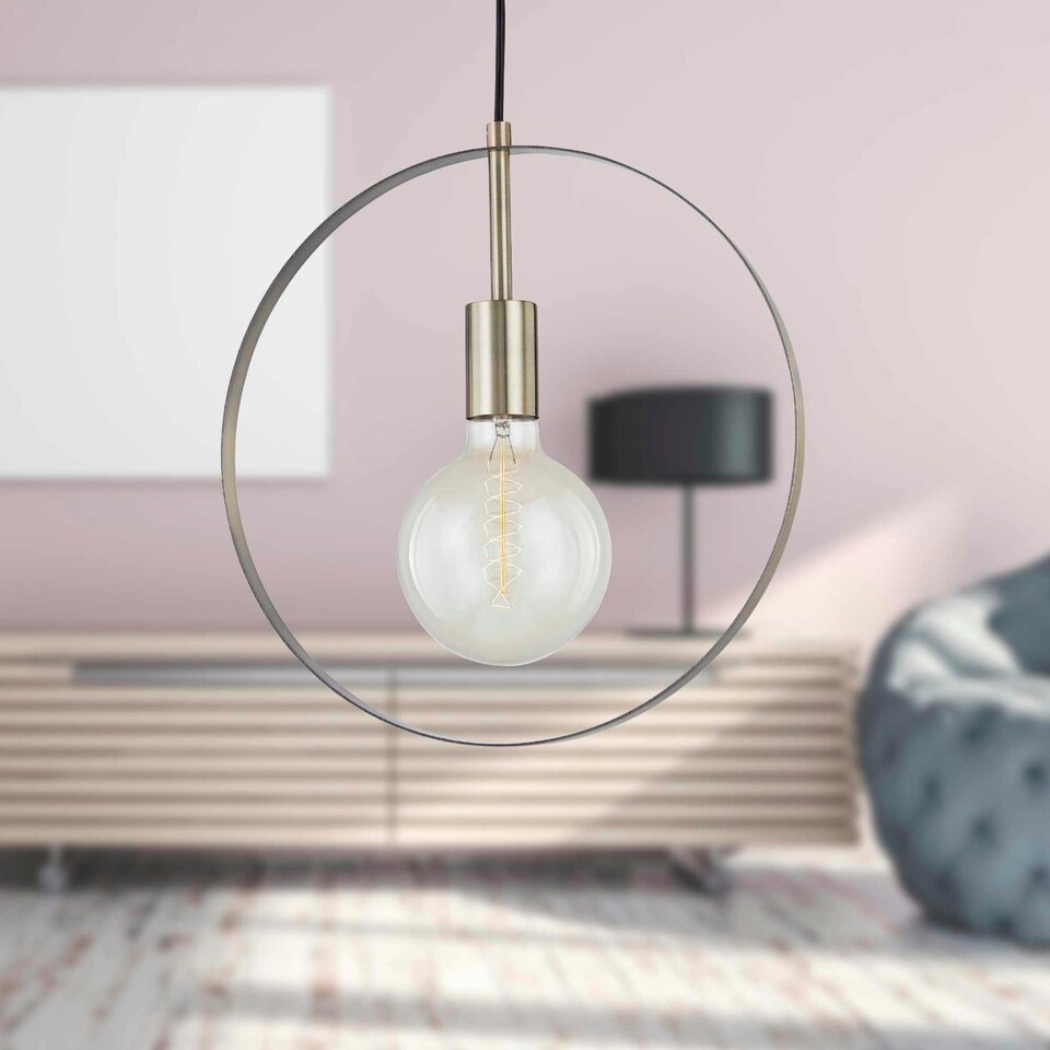 image 1 of First Choice Lighting Hailey Brushed Gold Ceiling Light Gold
