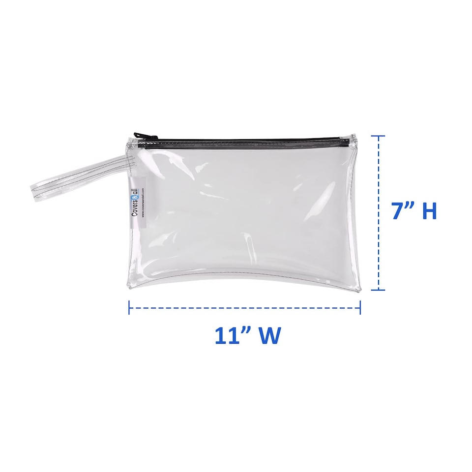 image 1 of Covers & All Tool Bag, 18 Oz 48 PHR, Ultra-Clear PVC Tool Pouch with Belt for 18 Oz Clear 5pc, 7 in L x 11 in W x 7 in H