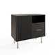 image 4 of Nervata Compact Sideboard | Black | Black