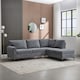 image 8 of Roma 4 Seater Fabric Corner Sofa | Grey | Charcoal | Three Seater
