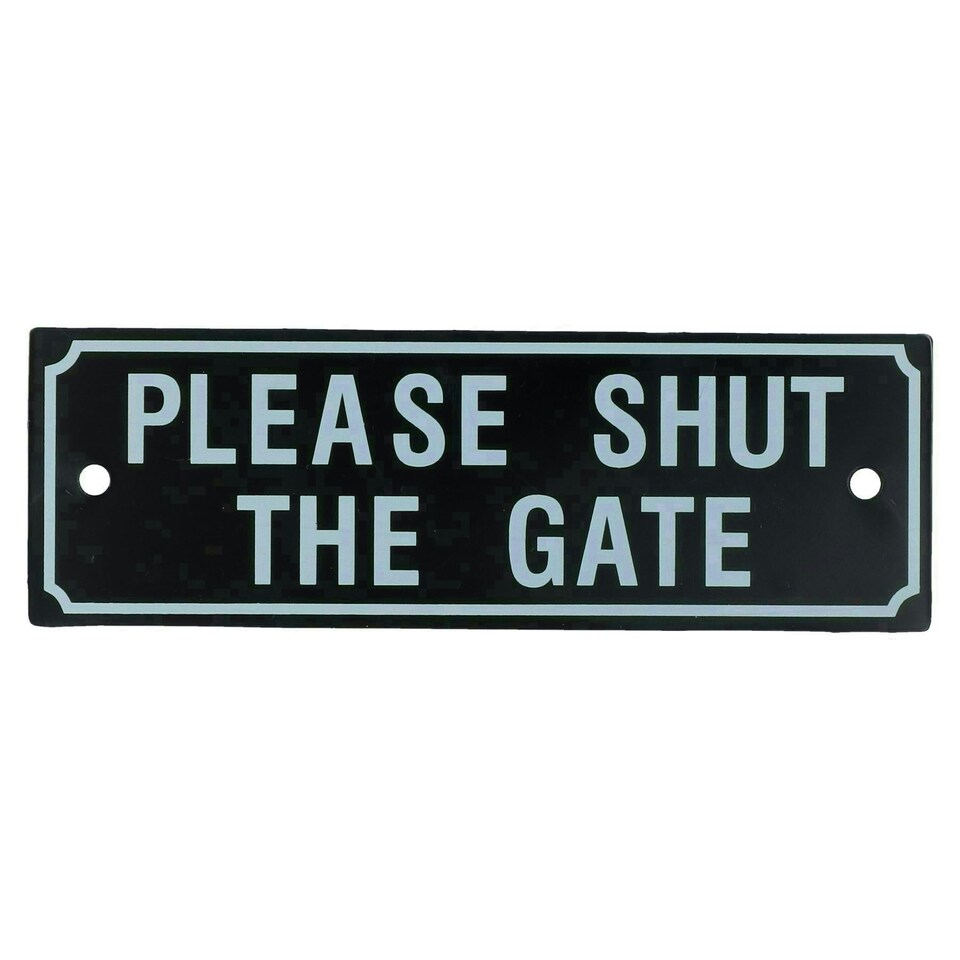 image 1 of 4PK Please Shut The Gate Home Gate Garden Fence Sign