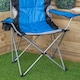 image 7 of Luxury Padded High Back Folding Outdoor, Camping, Fishing Chair in Blue