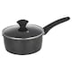 image 3 of Pressed Carbon Saucepans Casserole Pots Frying Pans Induction Soft Touch Handles | Black | Black | 16cm Milk Pan | 1