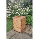 image 3 of Multi Pack of 3 - Valley Tall Square Planter - Timber - L39 x W39 x H52 cm - Garden Trough - Fully Assembled | Brown