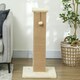 image 8 of PawHut Cat Scratching Post with Vertical Sisal Rope Ball Plush, 81cm, Beige