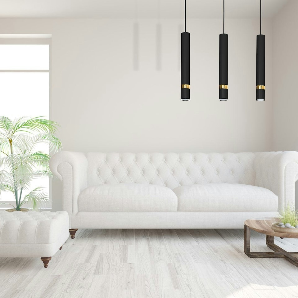 image 1 of Milagro Pendant Lamp Joker Black/Gold 3XGU10