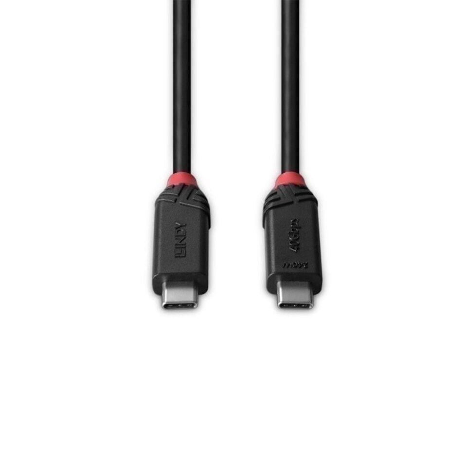 image 1 of 1m USB4 240W Type C Cable, Black Line