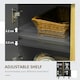 image 4 of HOMCOM Storage Cabinet Sideboard with Tempered Glass Adjustable Shelves