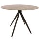 image 4 of Core Products Aspen Grey Oak Effect Dining Table - Black Pedestal Leg Frame, H75.0cm x W100.0cm x D100.0cm Grey