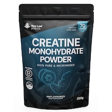 New Leaf Creatine Monohydrate Powder 350g, Pure Micronized Powder Vegan