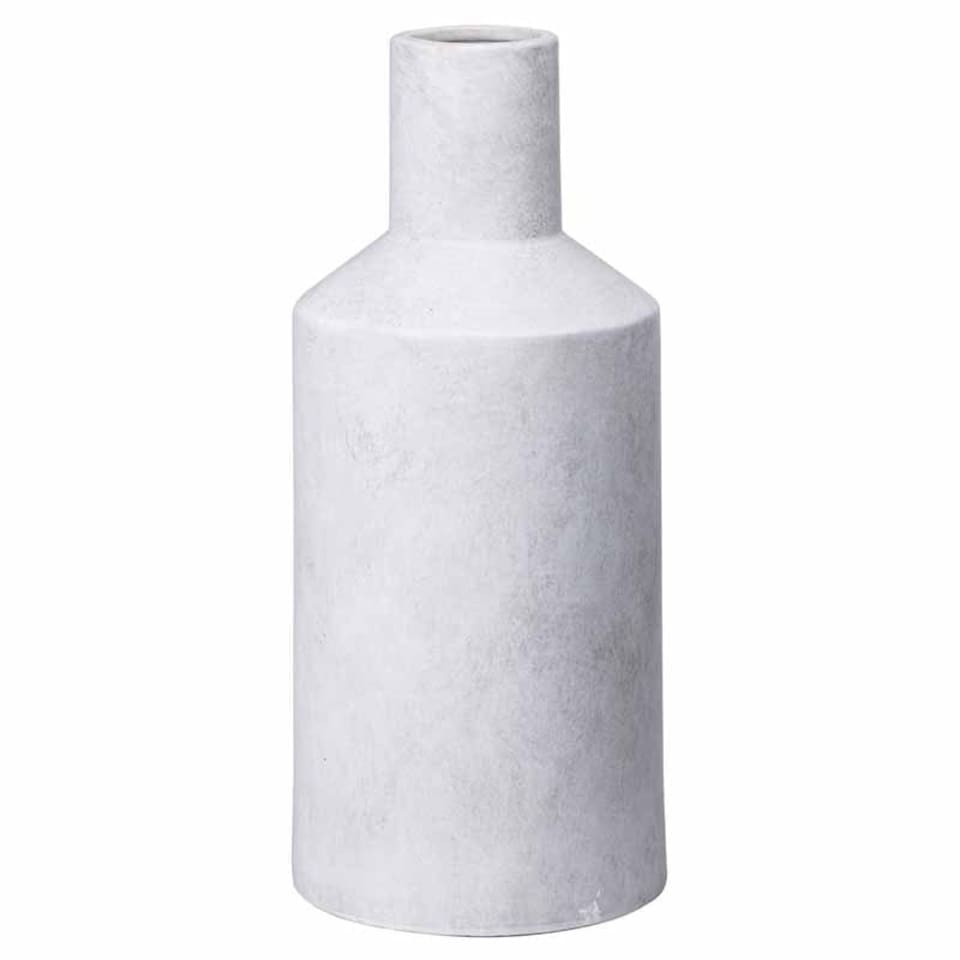Darcy Sutra Vase - Ceramic - L13 x W13 x H35 cm - Stone White