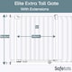 image 3 of Safetots Extra Tall Elite Safety Gate, 171cm - 180cm, Matt White, Extra Tall 96.8cm in Height, Pressure Fit Stair Gate, Baby Gate for Doors Hallways and Spaces, Safety Barrier, Easy Installation