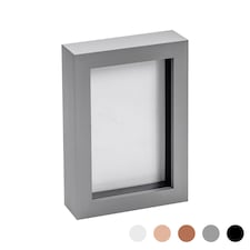 Nicola Spring 4 x 6" Photo Frame - Grey - 3D Photo Frame Picture Frame Box Portrait Display Case (17.5 x 12.5cm)