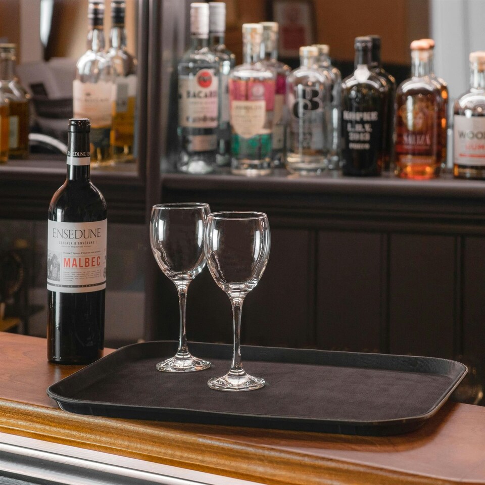 image 1 of Argon Tableware Rectangle Non-Slip Serving Tray - 51cm x 38cm - Black Black
