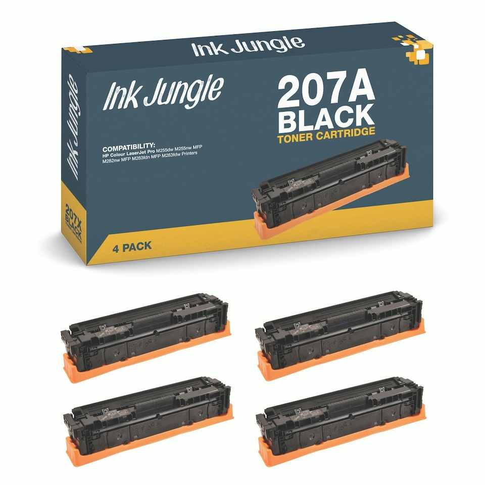 image 1 of 4x Compatible HP 207A Black Toner Cartridges Black