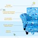 image 7 of HOMCOM Kids Armchair Children Mini Sofa Wood Frame w Footrest Cute Cloud Star | Blue | One Size