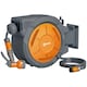 image 1 of Outsunny Retractable Hose Reel Wall Mounted with Lock, Orange