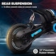 image 8 of HOMCOM 24V Kids Electric Motorbike with Twist Grip Throttle, Music, Horn - Blue